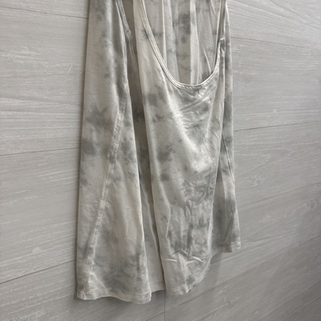 Lululemon White Print Tank Top Medium