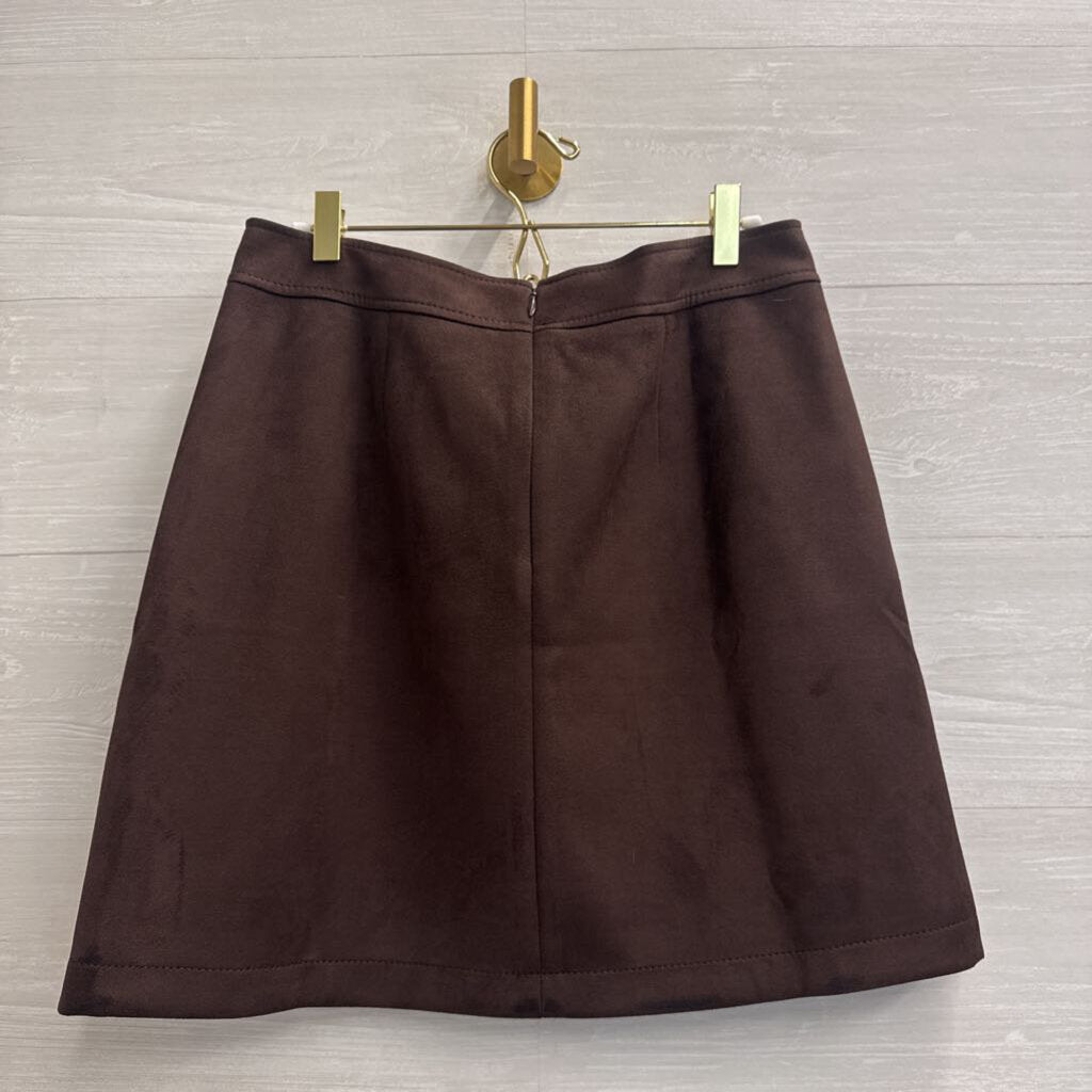 Loft Brown Suede Mini Skirt 8