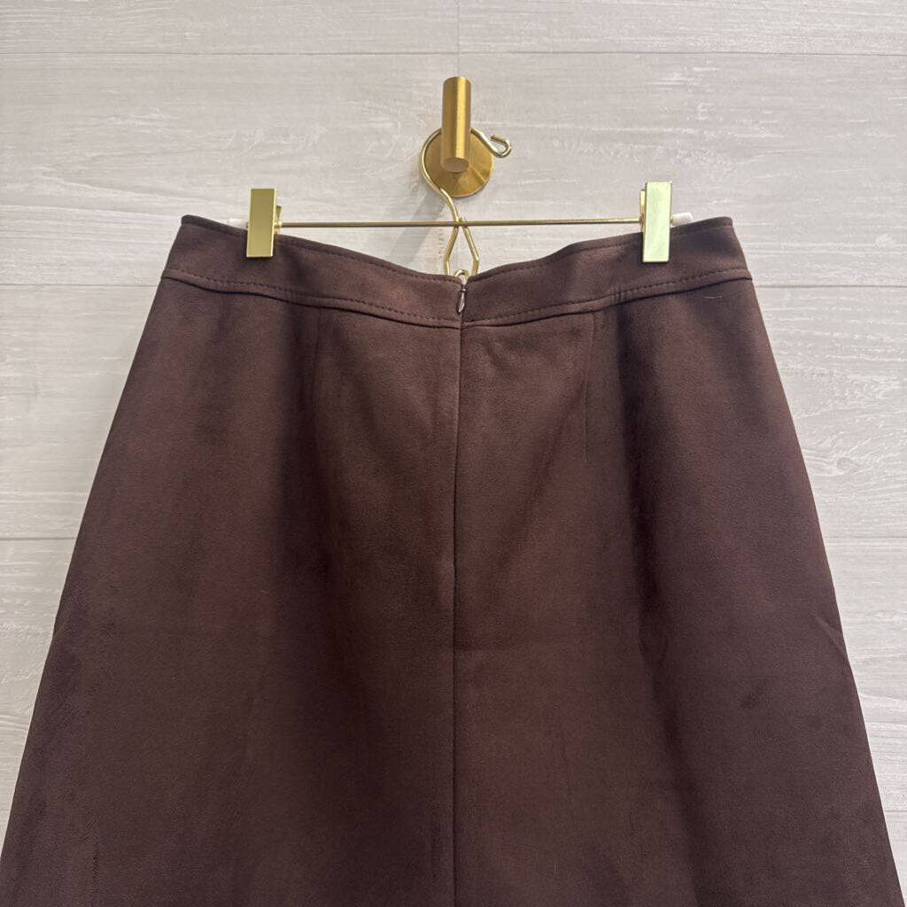 Loft Brown Suede Mini Skirt 8