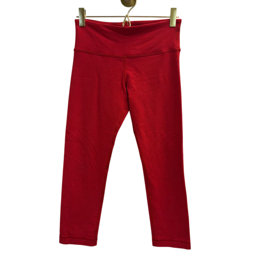 Lululemon Red Cropped Athletic Leggings 6