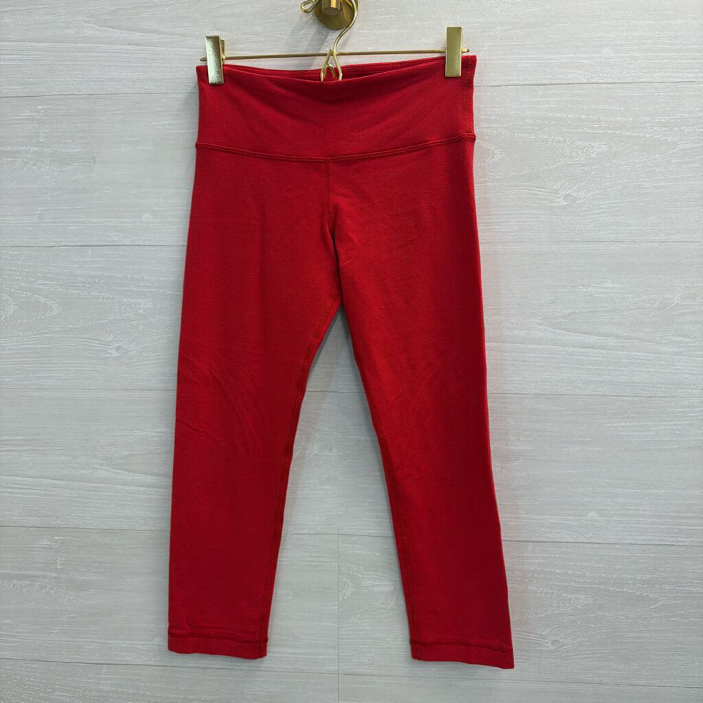 Lululemon Red Cropped Athletic Leggings 6