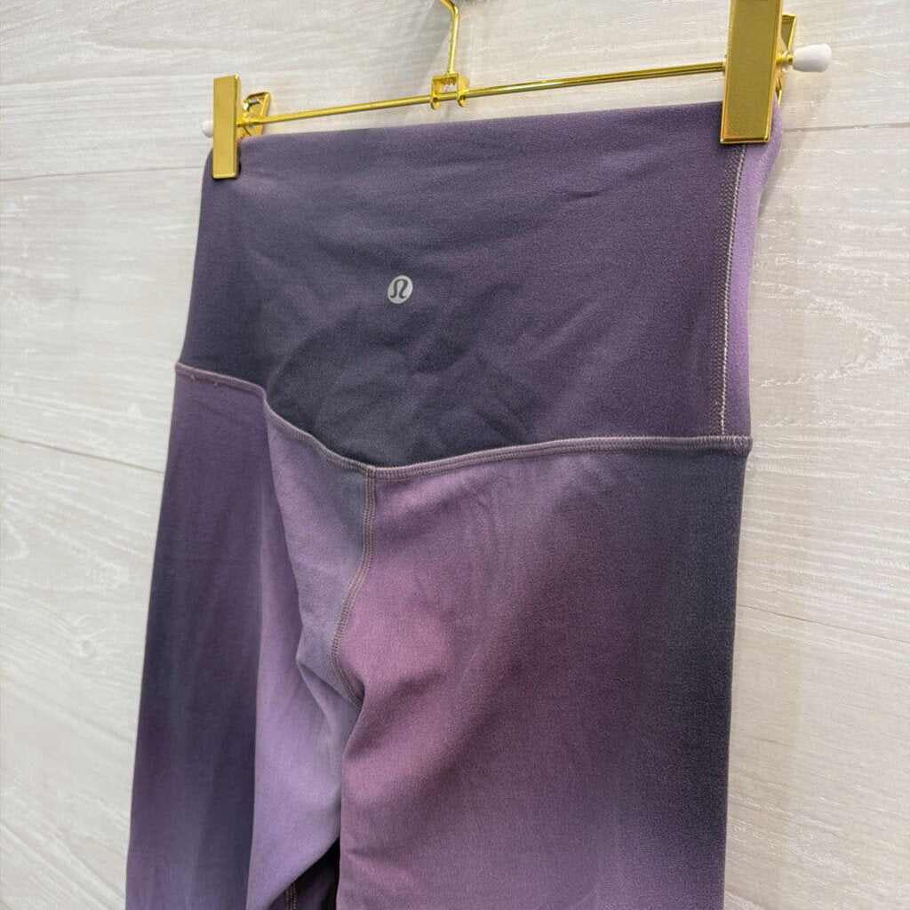 Lululemon Purple/ Grey Print Athletic Leggings 4