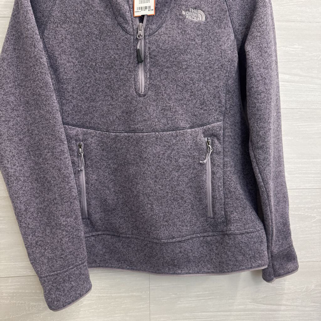 The North Face Purple Knit Hooded Pullover Medium