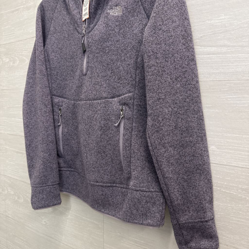 The North Face Purple Knit Hooded Pullover Medium