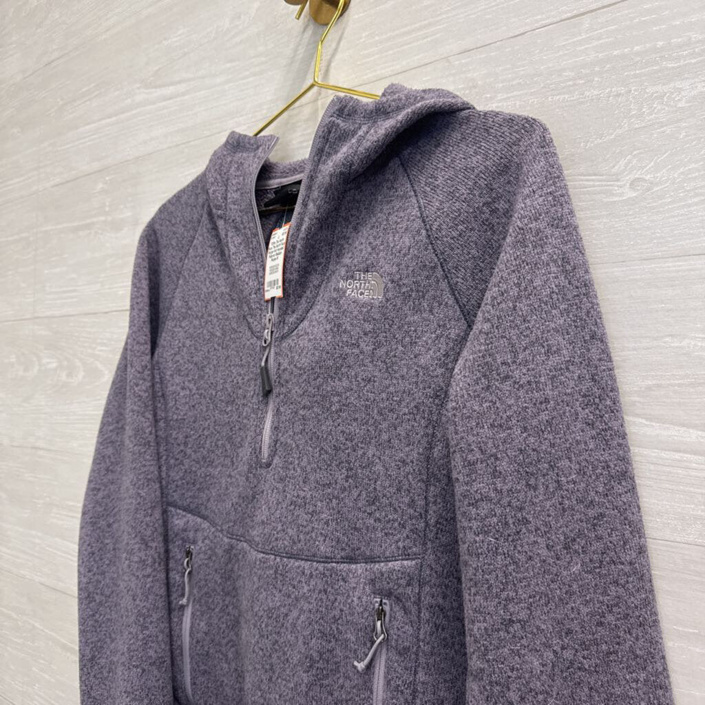 The North Face Purple Knit Hooded Pullover Medium