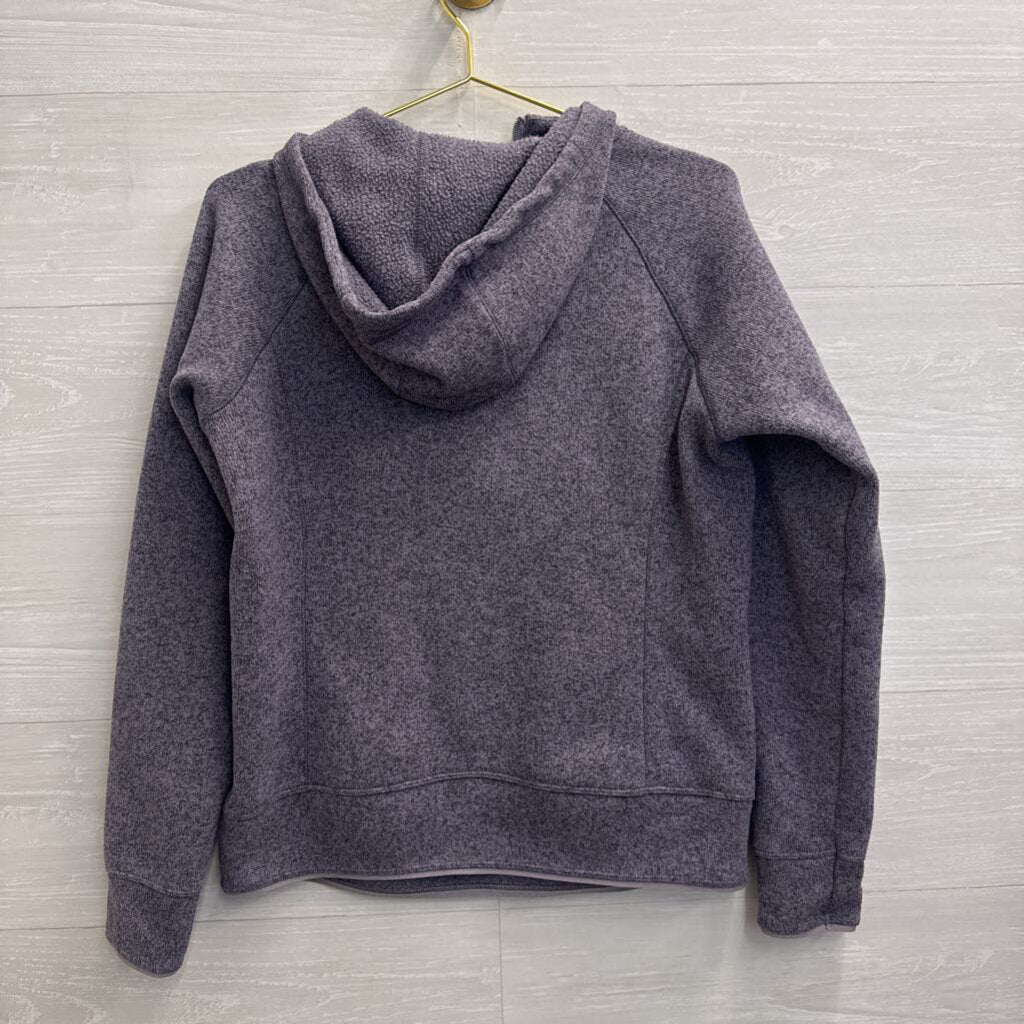 The North Face Purple Knit Hooded Pullover Medium