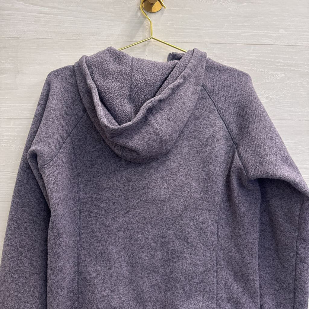 The North Face Purple Knit Hooded Pullover Medium