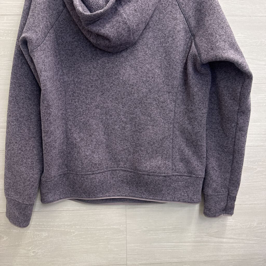 The North Face Purple Knit Hooded Pullover Medium