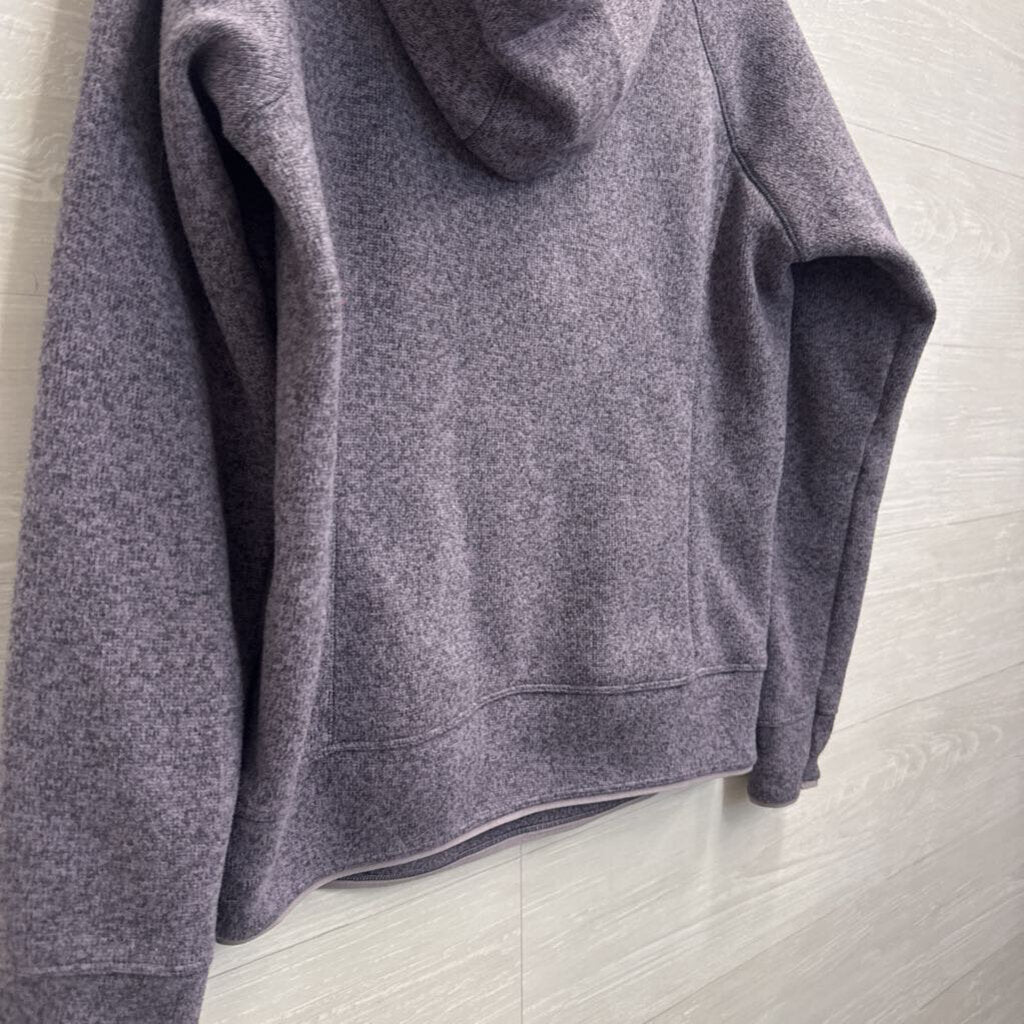 The North Face Purple Knit Hooded Pullover Medium