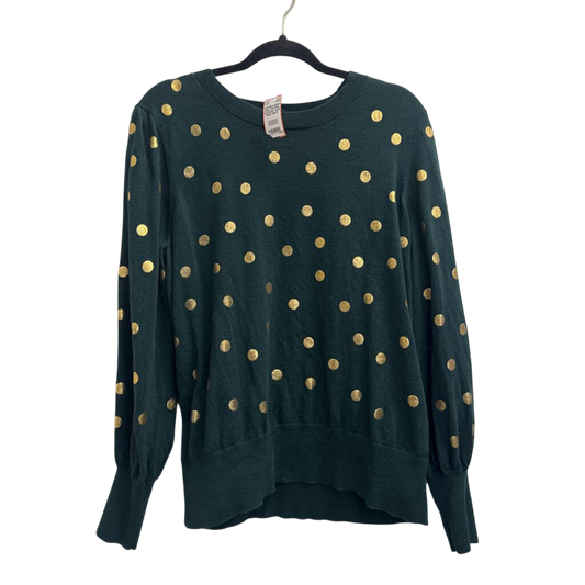 Boden Green/ Gold Polka Dot Sweater Top 16