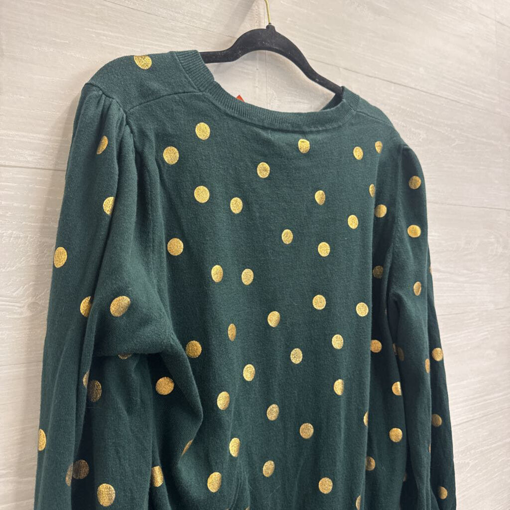 Boden Green/ Gold Polka Dot Sweater Top 16