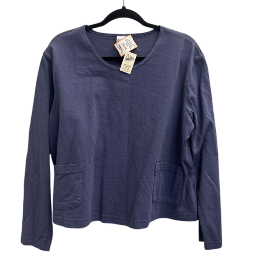 Pacific Cotton Blue long Sleeve Top Medium