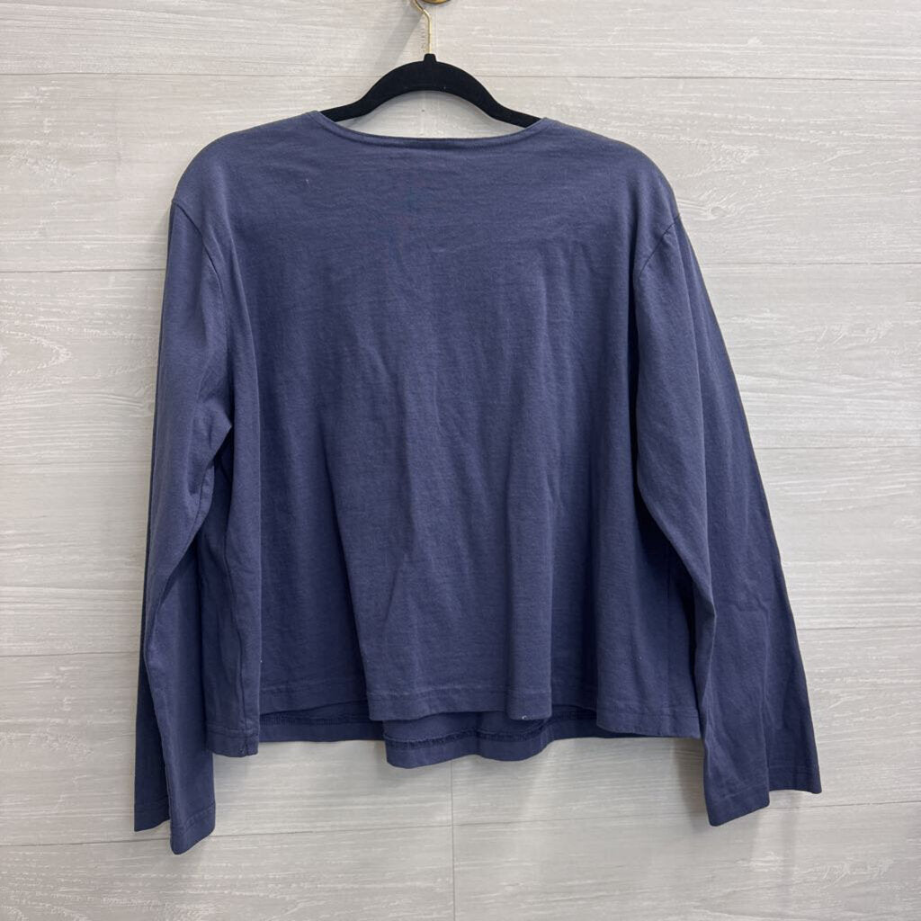 Pacific Cotton Blue long Sleeve Top Medium