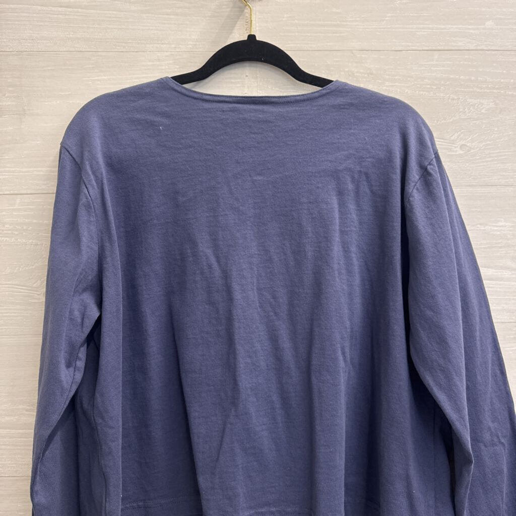 Pacific Cotton Blue long Sleeve Top Medium