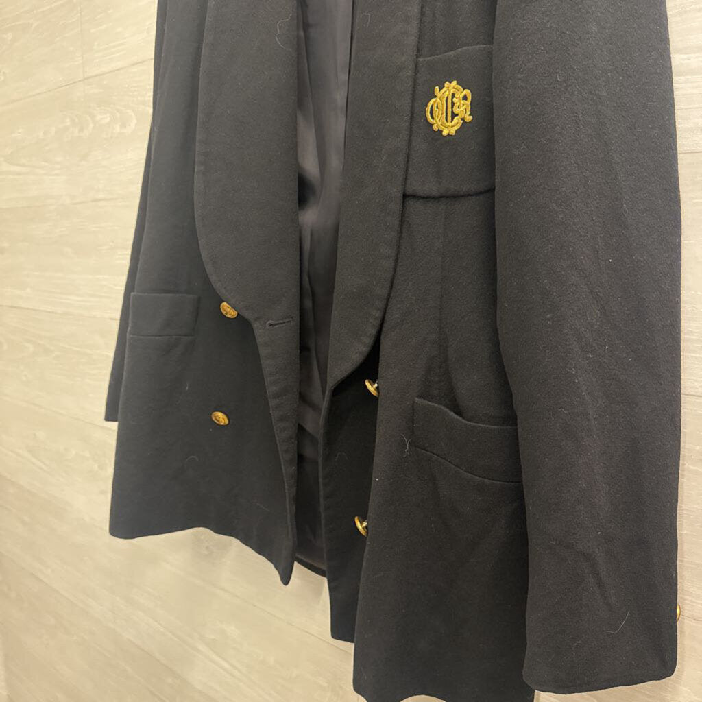 Christian Dior Black/ Gold Double Breasted Blazer Jacket 6