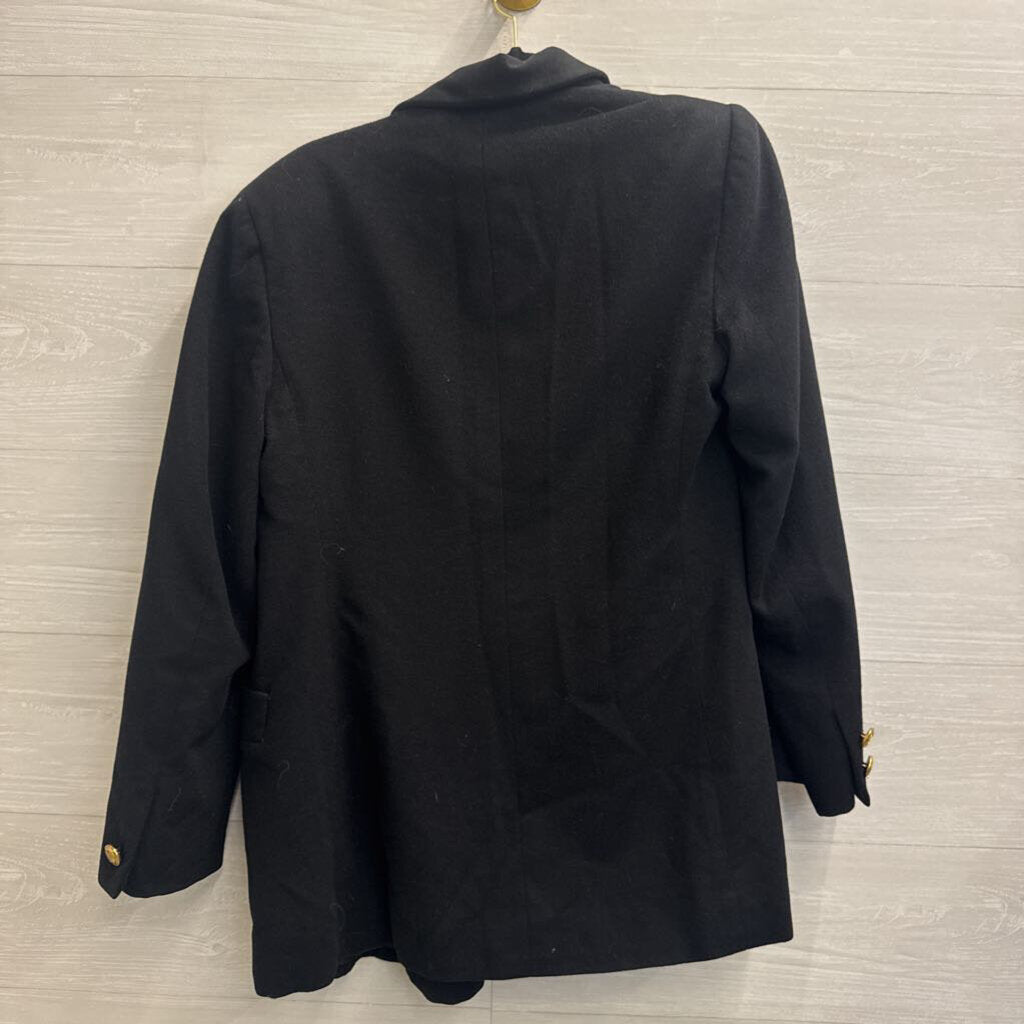Christian Dior Black/ Gold Double Breasted Blazer Jacket 6