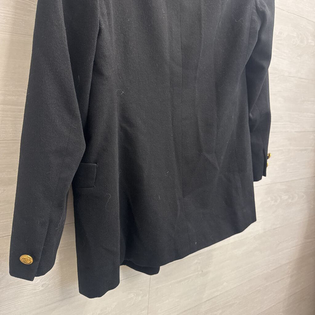 Christian Dior Black/ Gold Double Breasted Blazer Jacket 6