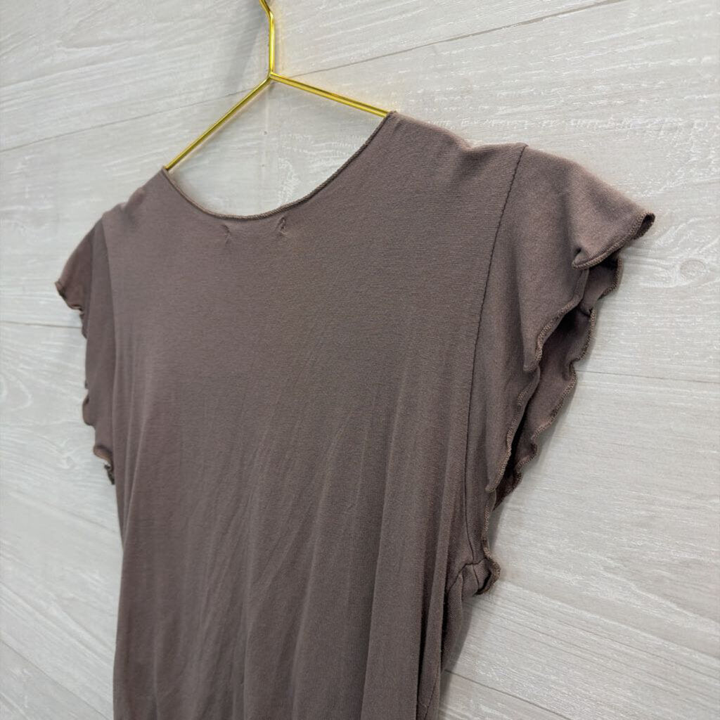 Antistar Grey Cropped Short Sleeve Top Large