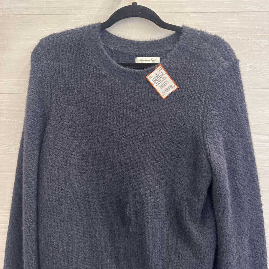 American Eagle Navy Soft Knit Sweater Top Medium