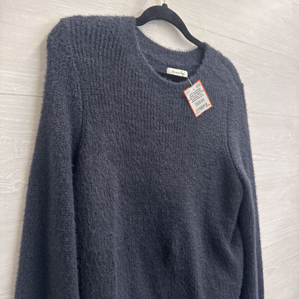 American Eagle Navy Soft Knit Sweater Top Medium