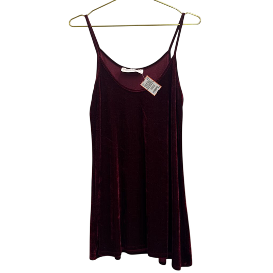 Gypsy Warrior Burgundy Velvet Mini Dress Medium