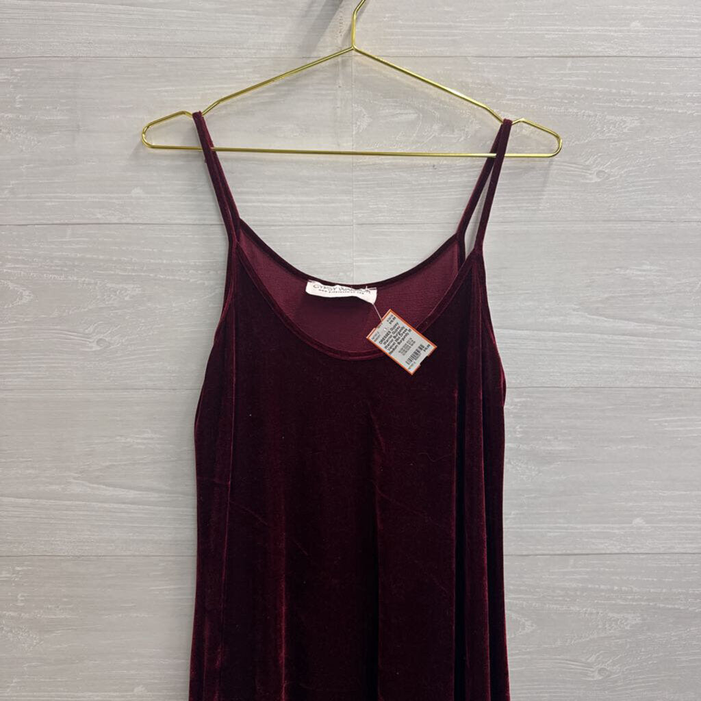 Gypsy Warrior Burgundy Velvet Mini Dress Medium