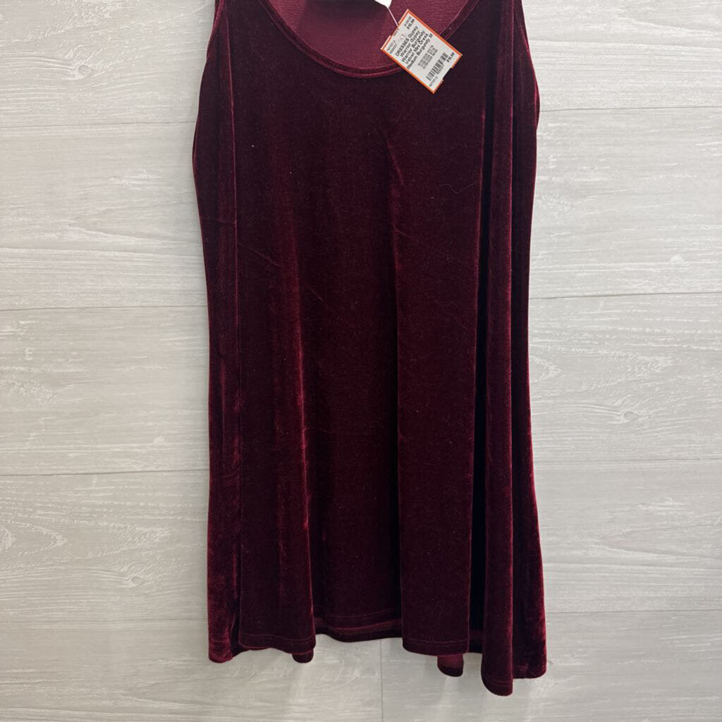 Gypsy Warrior Burgundy Velvet Mini Dress Medium