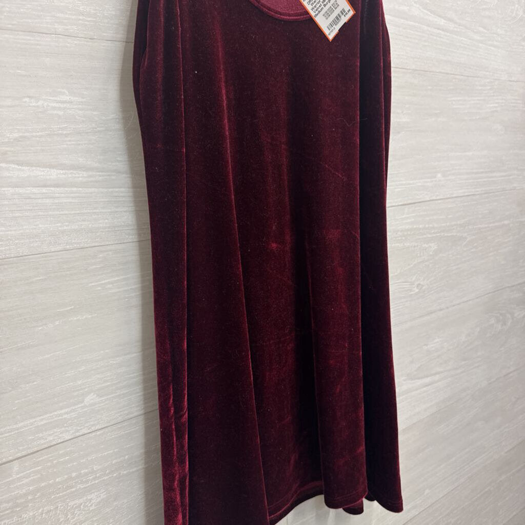 Gypsy Warrior Burgundy Velvet Mini Dress Medium