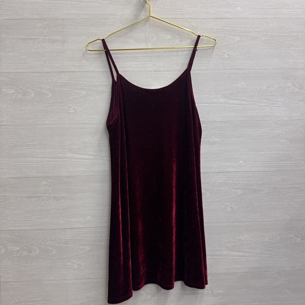 Gypsy Warrior Burgundy Velvet Mini Dress Medium