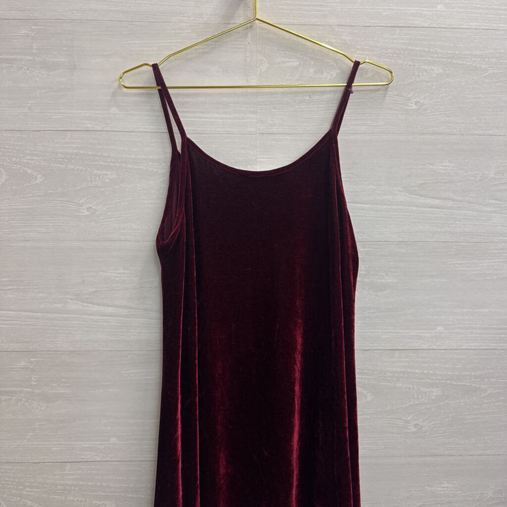 Gypsy Warrior Burgundy Velvet Mini Dress Medium