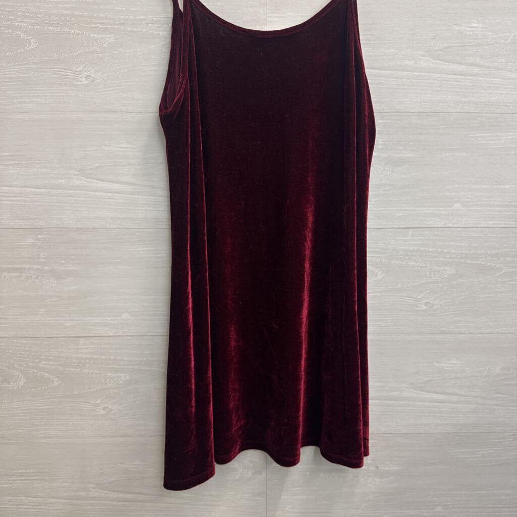 Gypsy Warrior Burgundy Velvet Mini Dress Medium