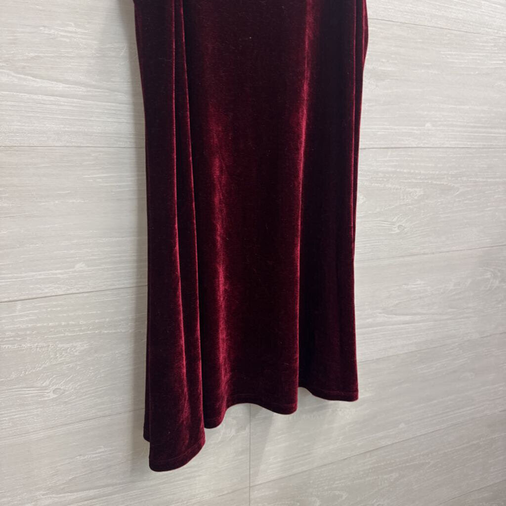Gypsy Warrior Burgundy Velvet Mini Dress Medium