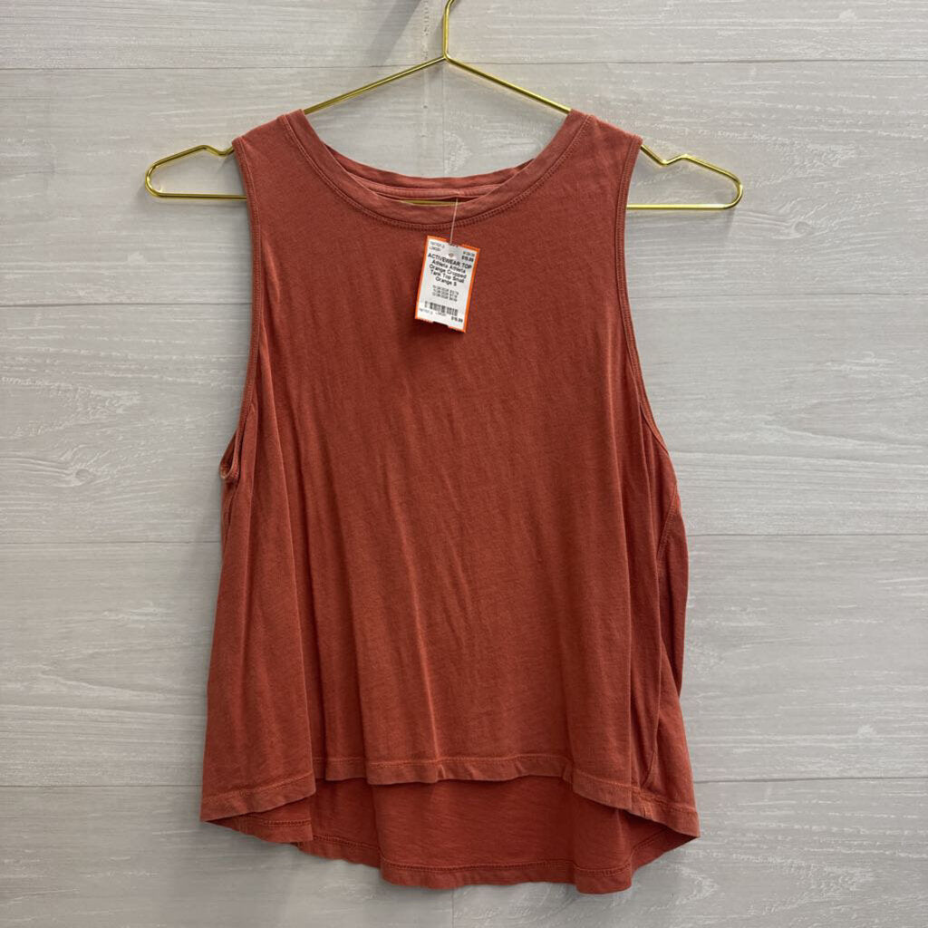 Athleta Orange Cropped Tank Top Small