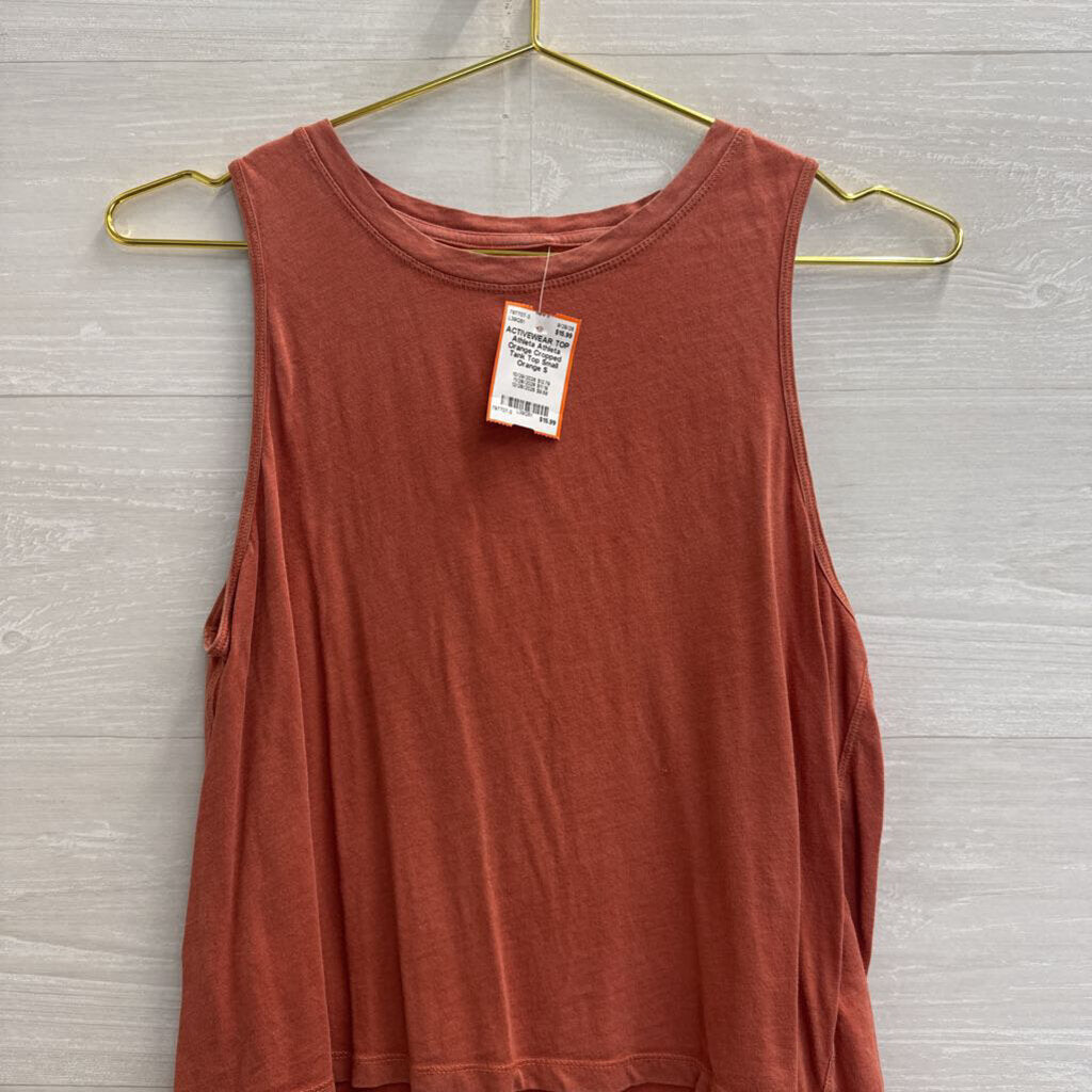 Athleta Orange Cropped Tank Top Small
