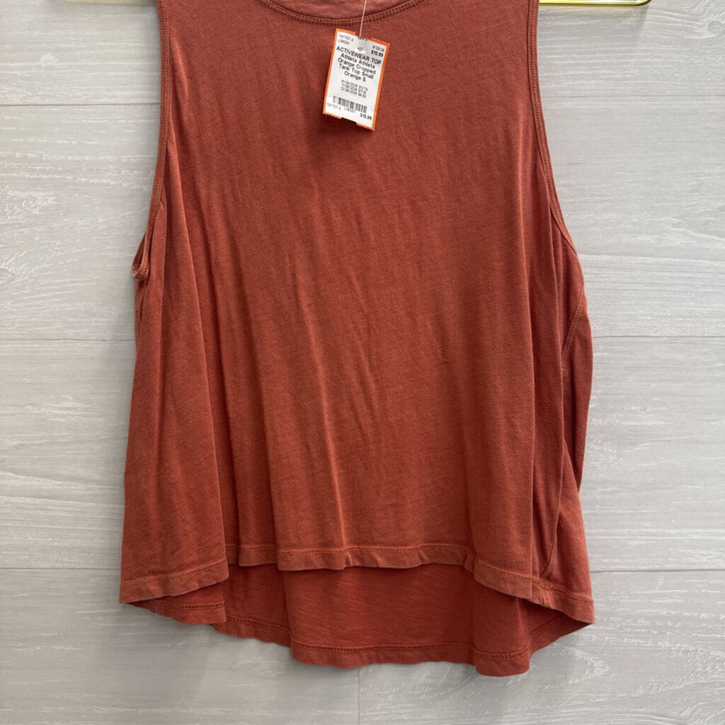 Athleta Orange Cropped Tank Top Small