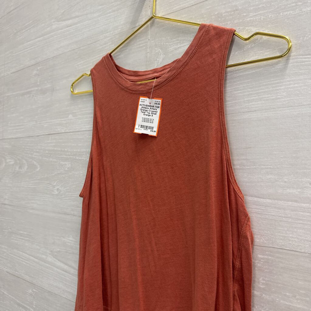 Athleta Orange Cropped Tank Top Small
