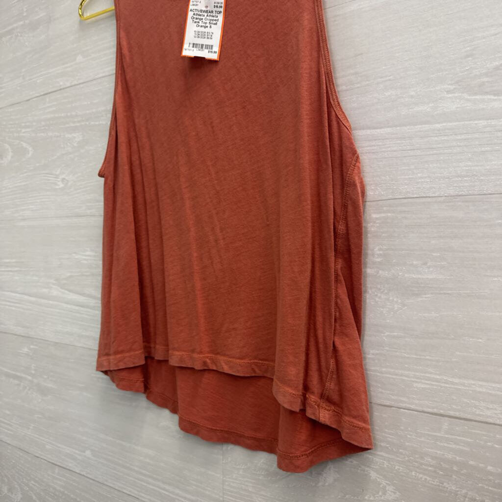 Athleta Orange Cropped Tank Top Small