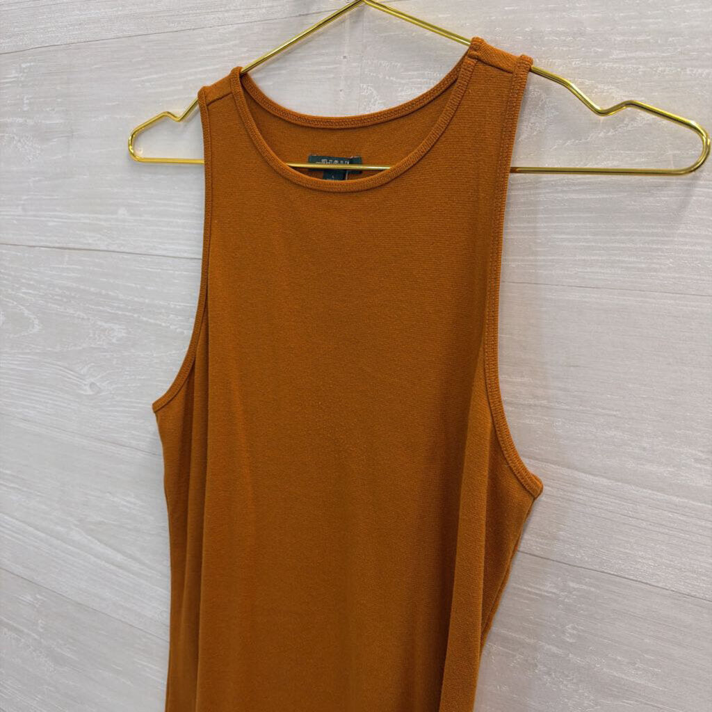 Brown Sleeveless Dress Large