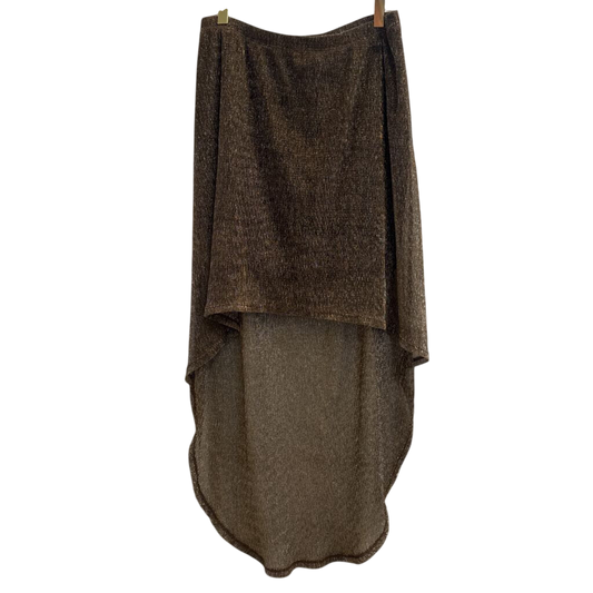 Lily White Black/ Metallic Gold High-Low Skirt Large
