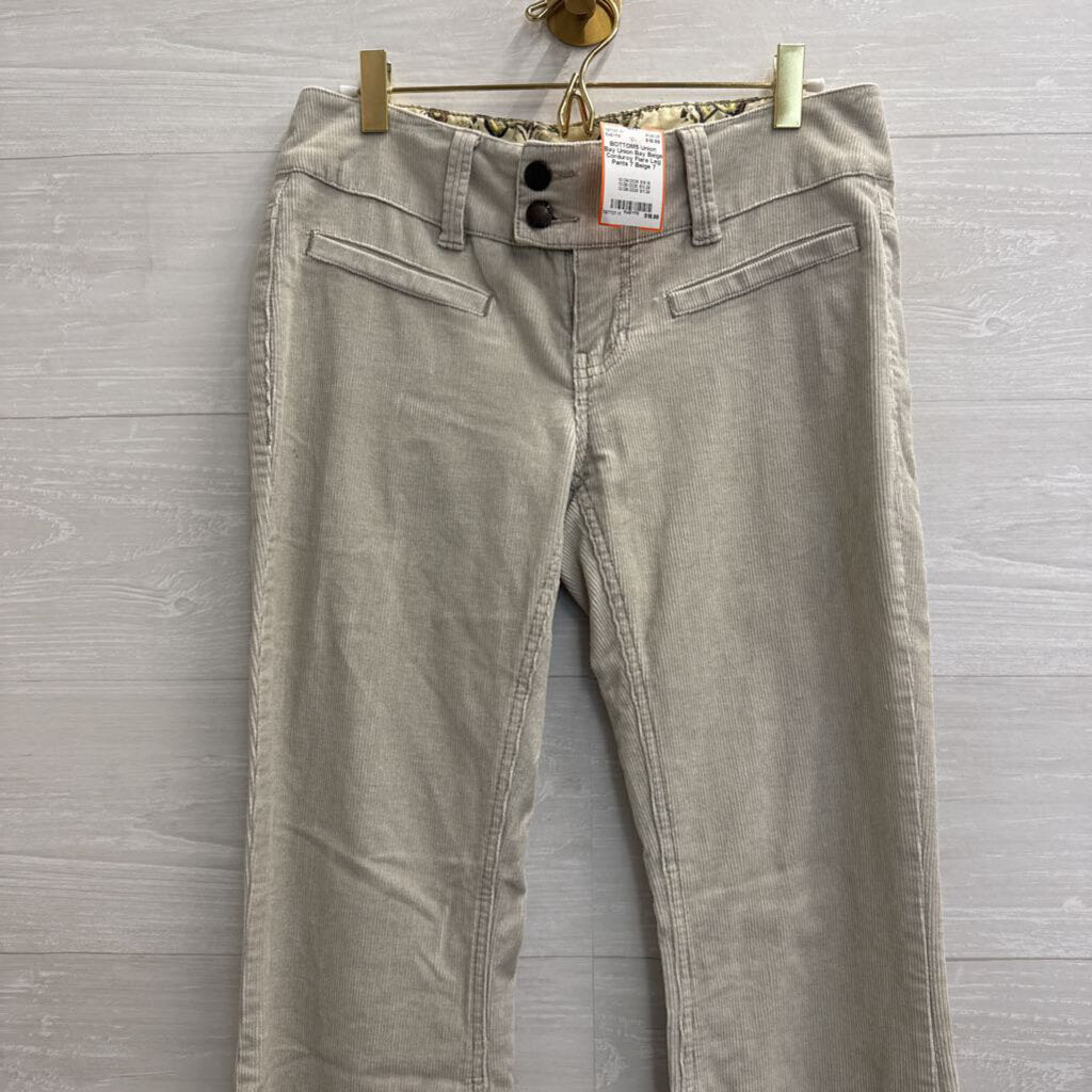 Union Bay Beige Corduroy Flare Leg Pants 7