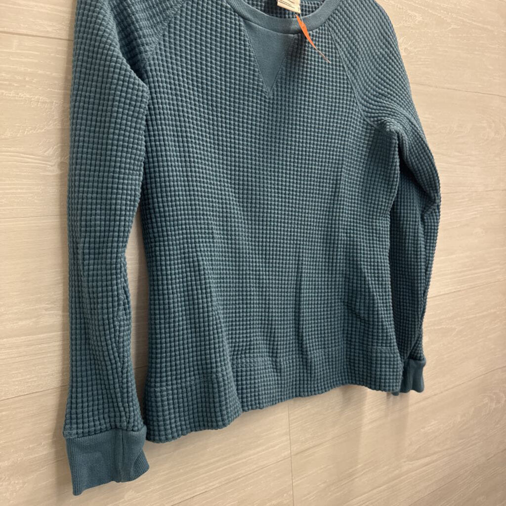 The North Face Blue Textured Long Sleeve Thermal Top Small