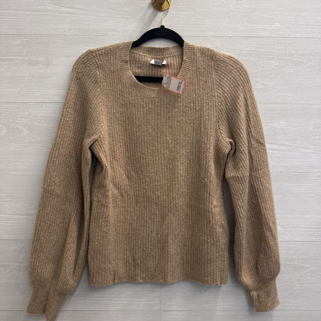 J Crew Brown Ribbed Extra Soft Sweater Top Small