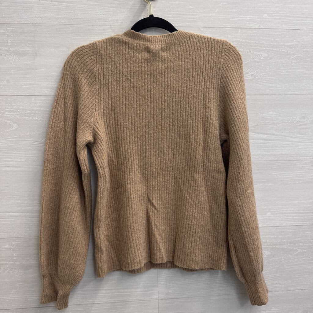 J Crew Brown Ribbed Extra Soft Sweater Top Small