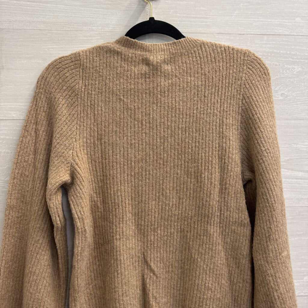 J Crew Brown Ribbed Extra Soft Sweater Top Small