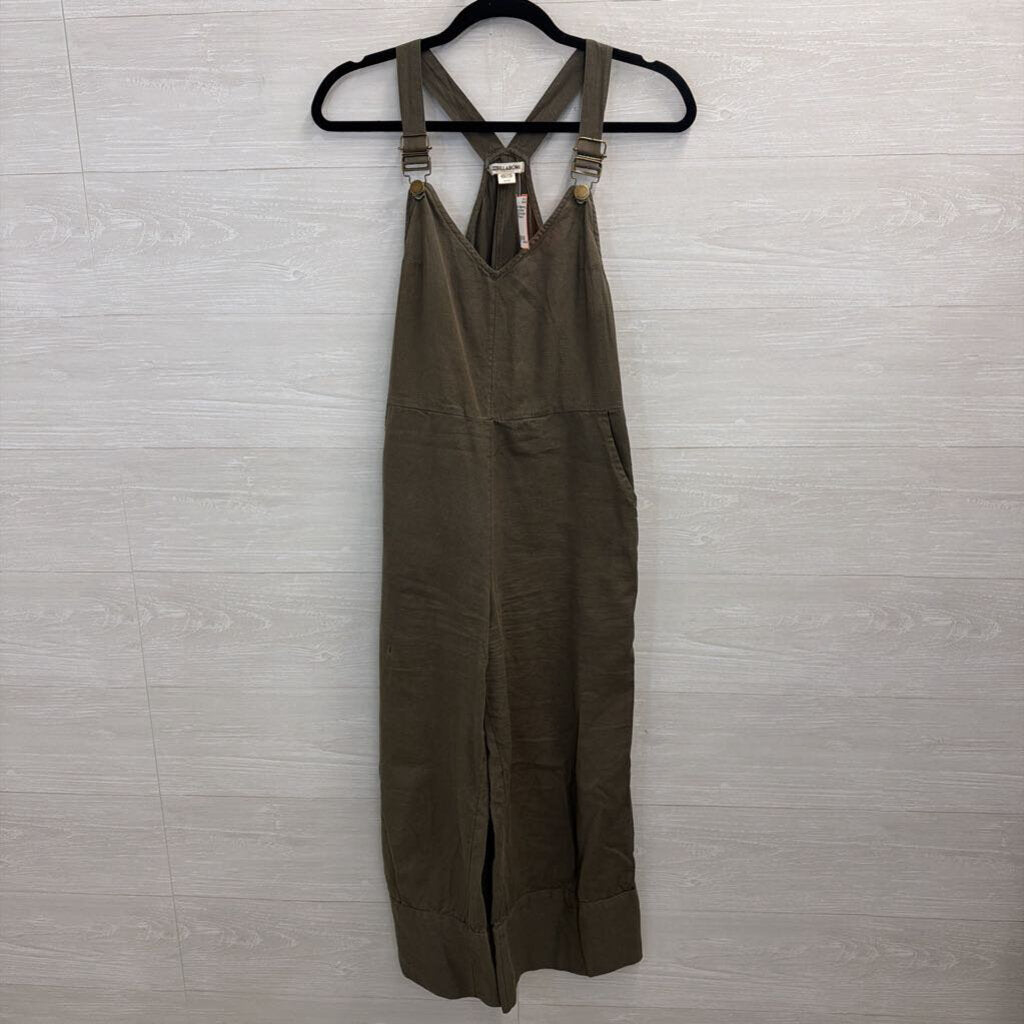 Billabong Green Wide Leg Overalls Small