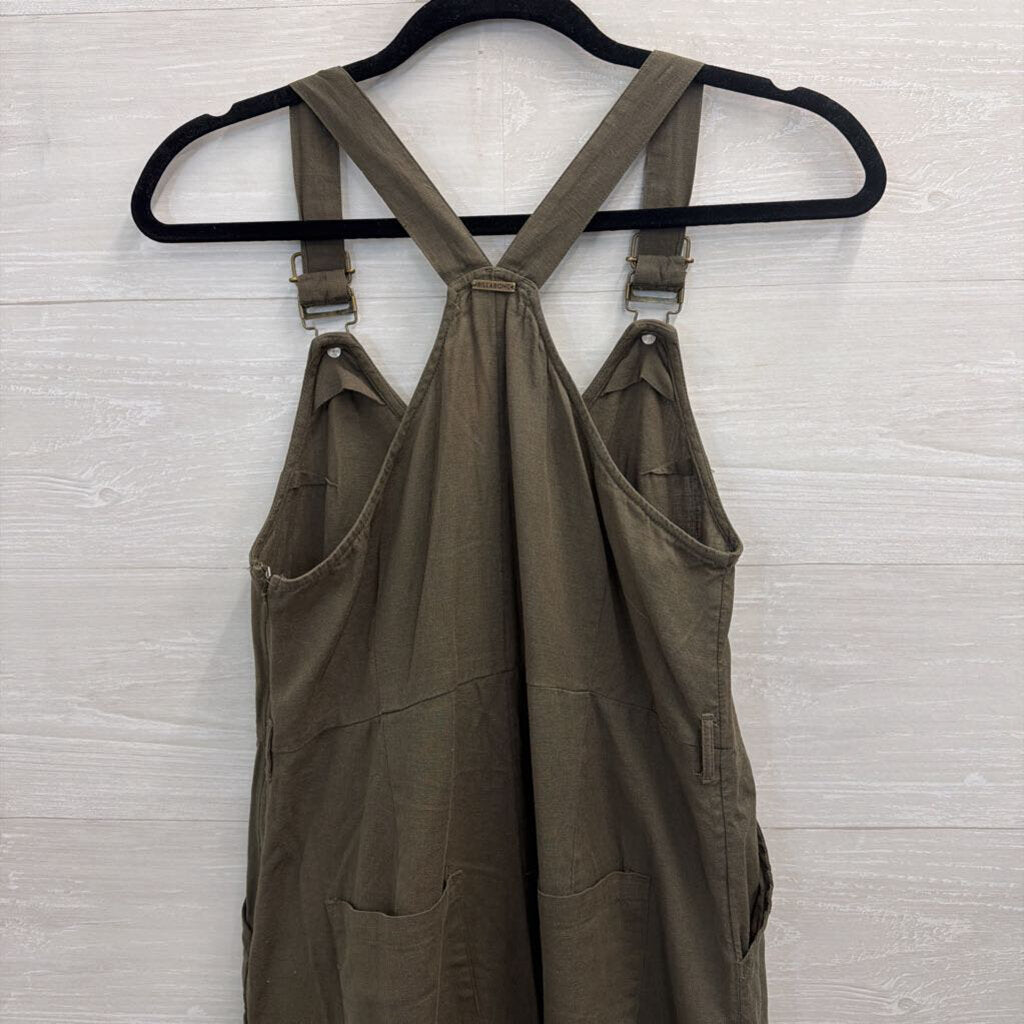 Billabong Green Wide Leg Overalls Small