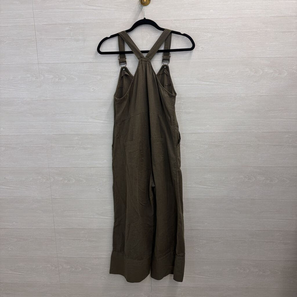 Billabong Green Wide Leg Overalls Small