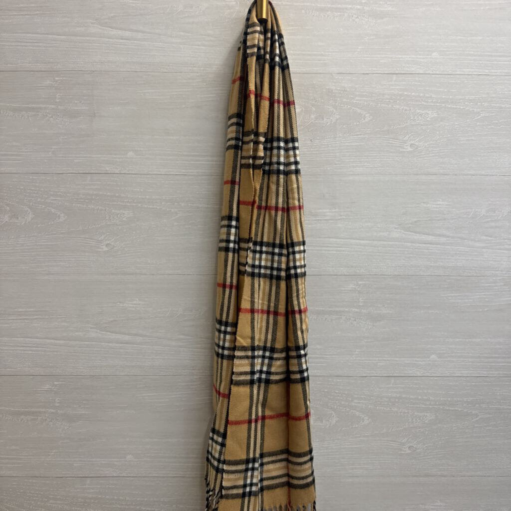 Brown/ Black/ Red Plaid Scarf