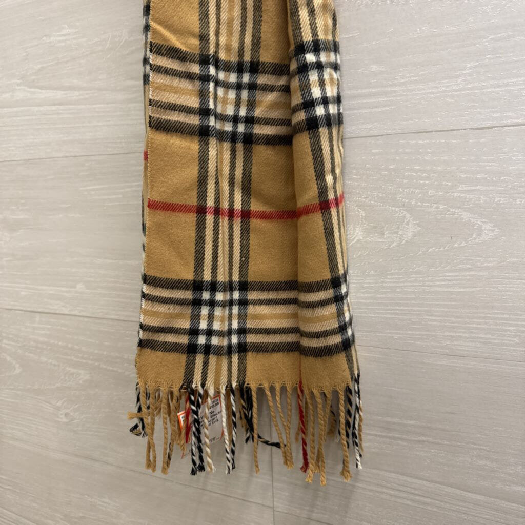Brown/ Black/ Red Plaid Scarf