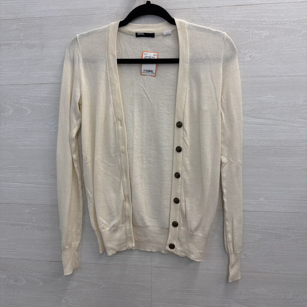 BDG White Lightweight Cardigan Sweater Small